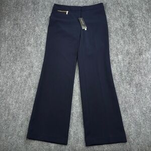 Jones New York Zoe Pants Womens 6 (33x33)‎ Navy Blue Stretch Wide Leg Career NEW